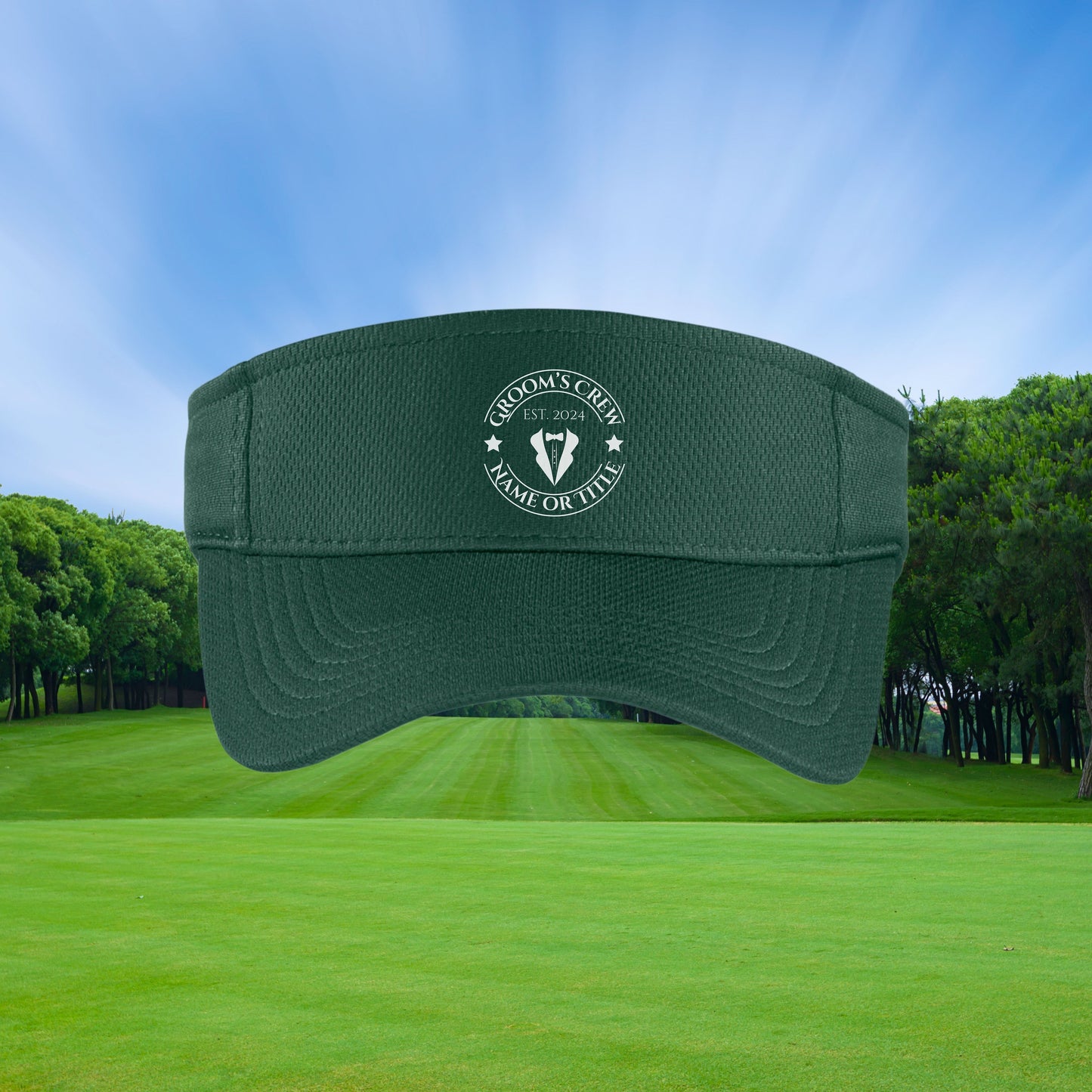 Custom Golf Visor, Personalized Visor, Bachelor Party Gift, Groomsman Golf Gift, Custom Logo Visor, Wedding Monogram Visor, Mens Golf Gift