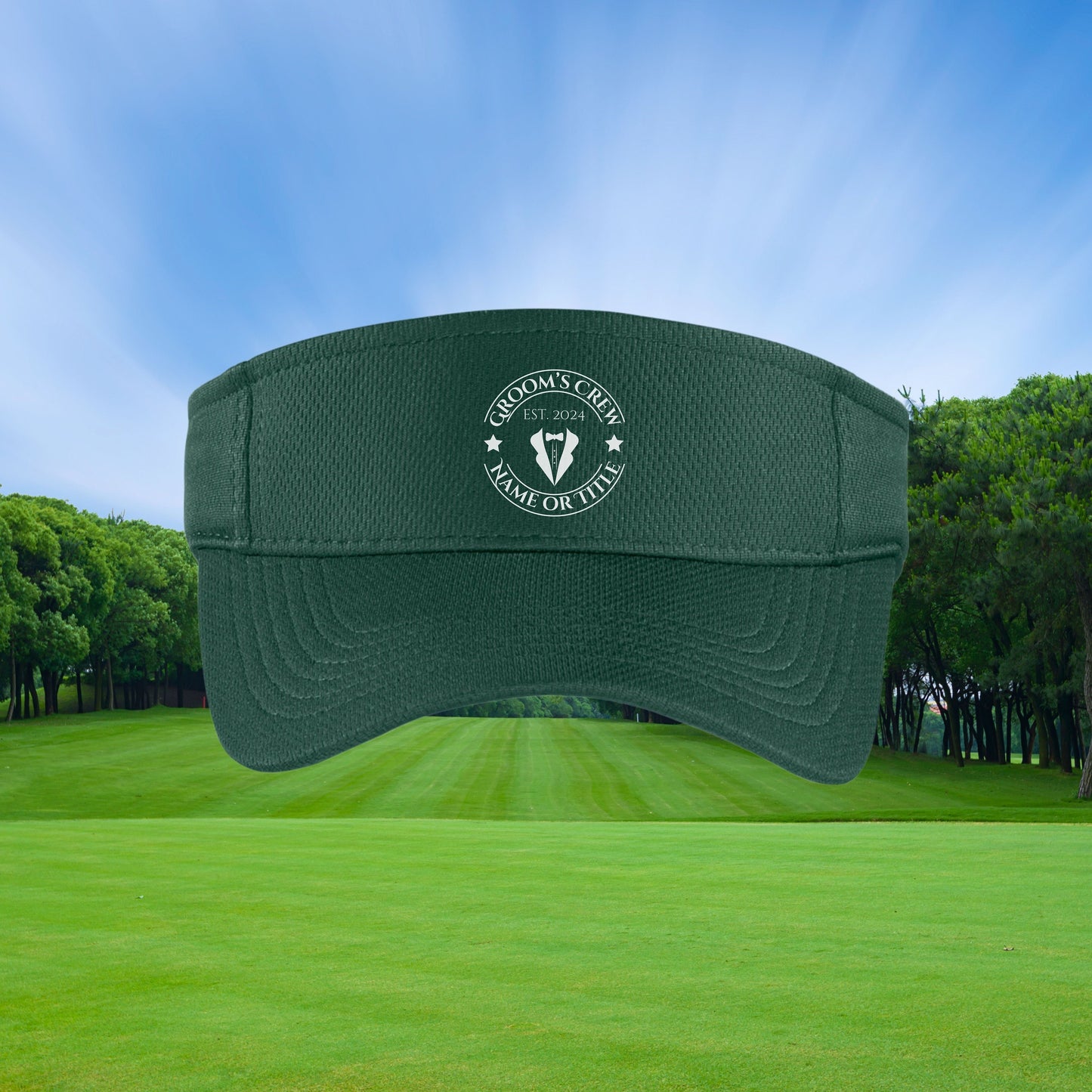 Custom Golf Visor, Personalized Visor, Bachelor Party Gift, Groomsman Golf Gift, Custom Logo Visor, Wedding Monogram Visor, Mens Golf Gift