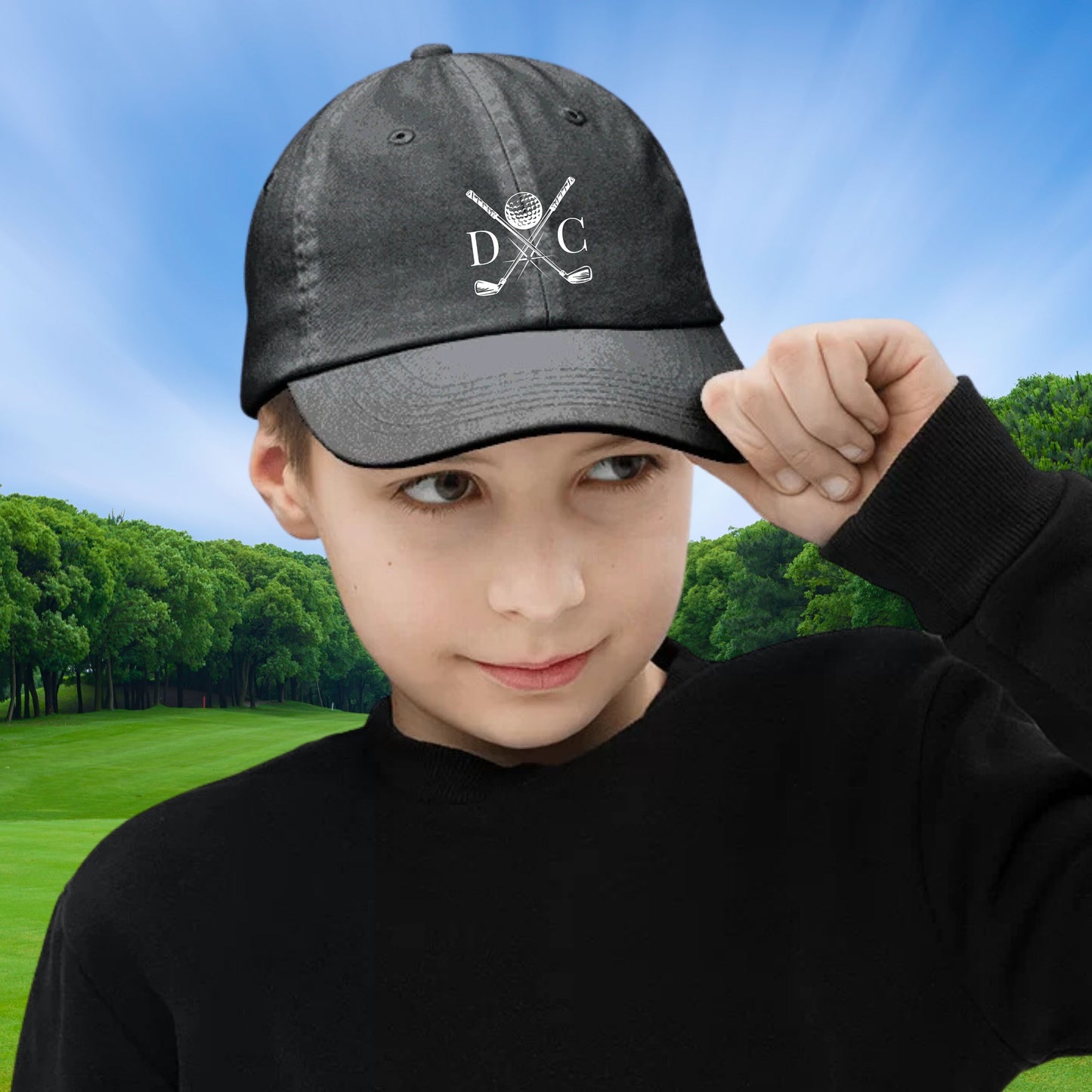 Kids Personalized Golf Hat, Youth Custom Golf Hat, Golf Baseball Cap, Kids Custom Logo Hat, Golf Monogram Hat, Child Baseball Hat, Kids Hat