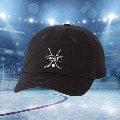 Kids Personalized Hockey Hat, Youth Custom Hockey Hat, Hockey Baseball Cap, Kids Custom Logo Hat, Hockey Monogram Hat, Child Baseball Hat