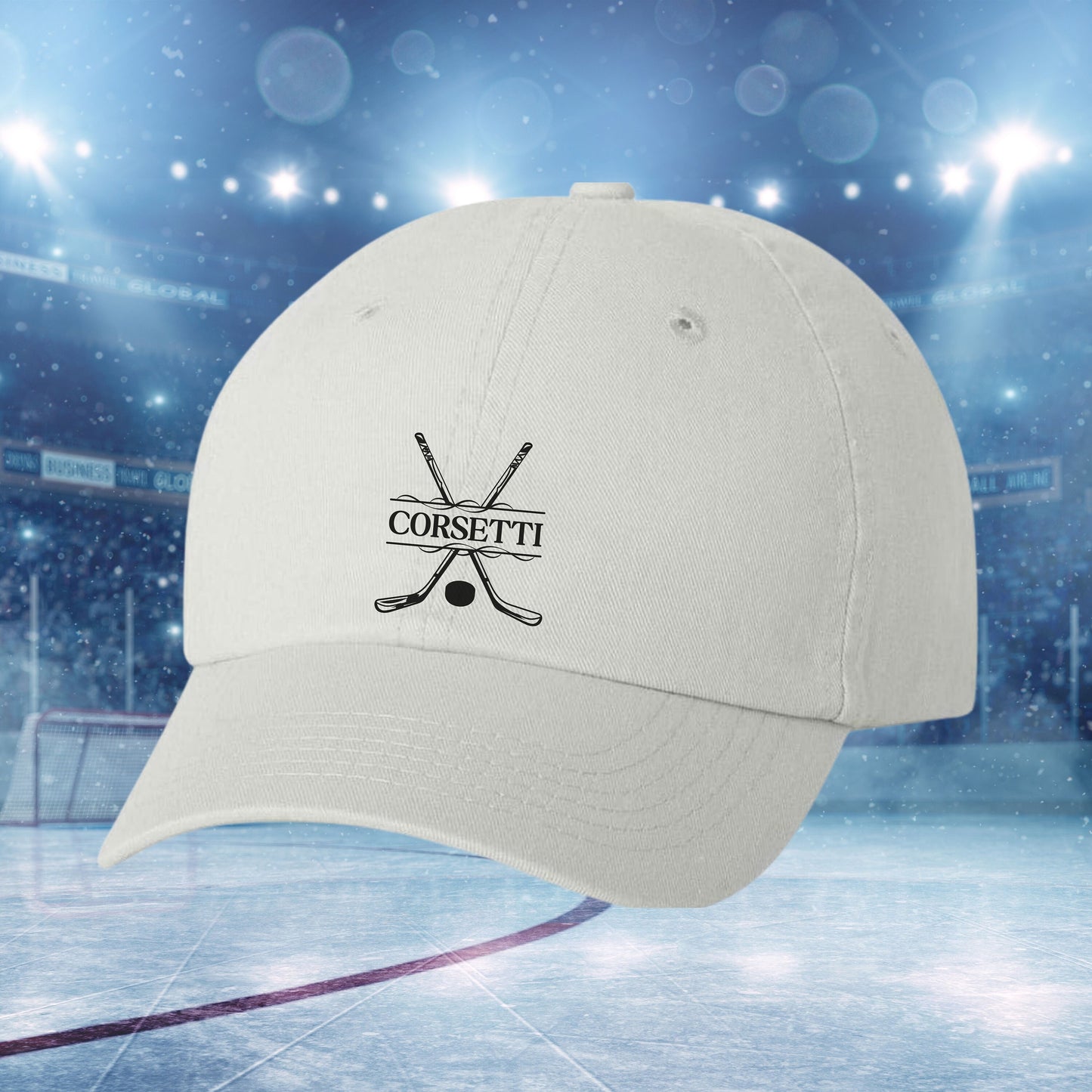 Kids Personalized Hockey Hat, Youth Custom Hockey Hat, Hockey Baseball Cap, Kids Custom Logo Hat, Hockey Monogram Hat, Child Baseball Hat
