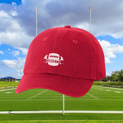 Kids Personalized Football Hat, Youth Custom Football Hat, Football Baseball Cap, Kid Custom Logo Hat, Football Monogram, Child Baseball Hat