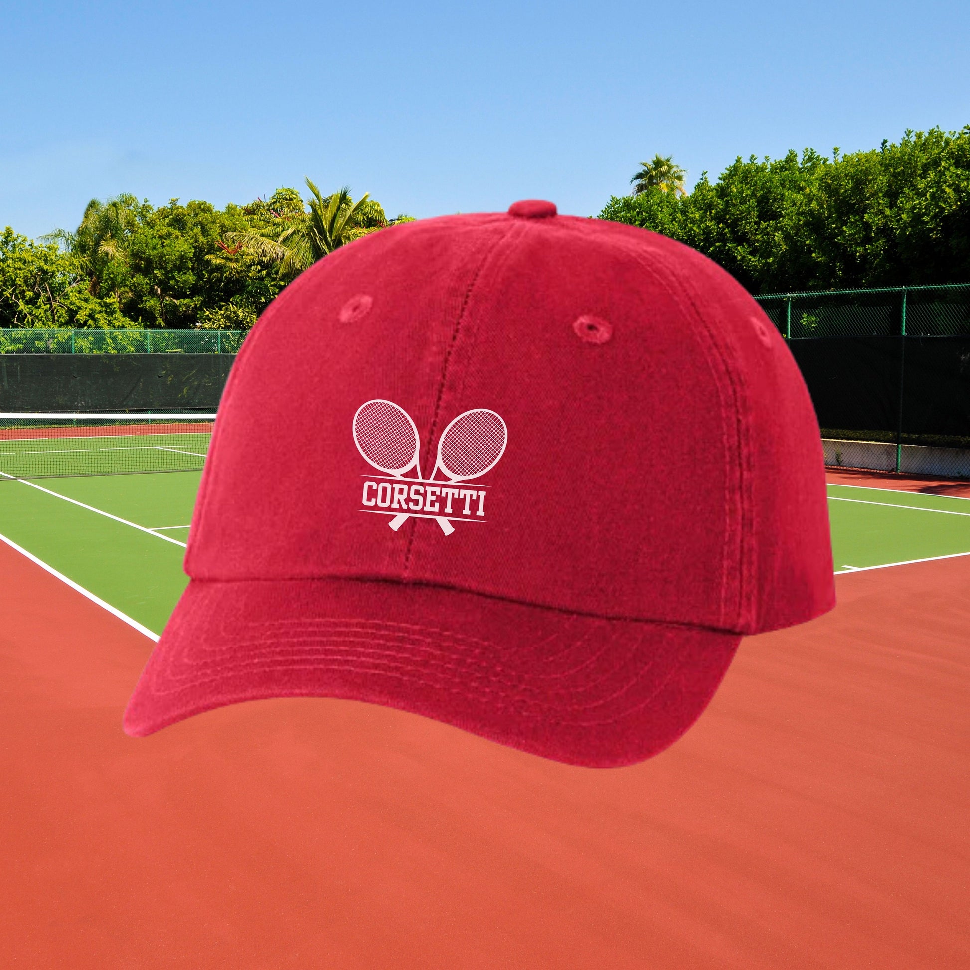 Kids Personalized Tennis Hat, Youth Custom Tennis Hat, Tennis Baseball Cap, Kid Custom Logo Hat, Tennis Monogram, Tennis Team Gift, Kid Gift