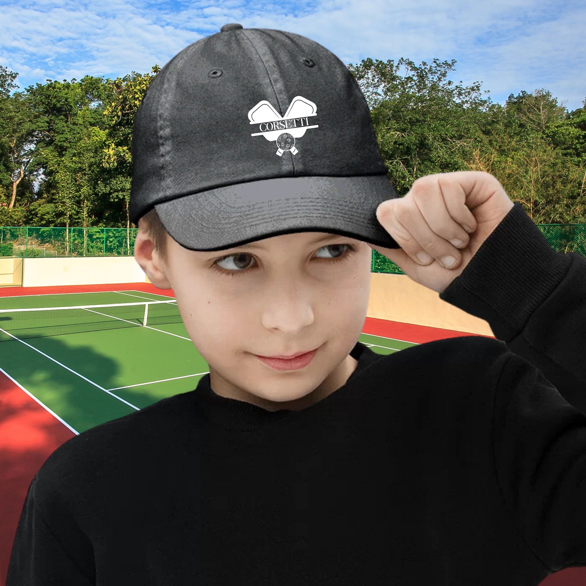 Kids Personalized Pickleball Hat, Youth Custom Pickleball Hat, Pickleball Baseball Cap, Kid Custom Logo Hat, Pickleball Monogram, Kids Hat