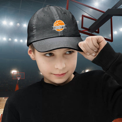 Kids Personalized Basketball Hat, Youth Custom Basketball Hat, Pickleball Basketball Cap, Kid Custom Logo Hat, Basketball Monogram, Kids Hat
