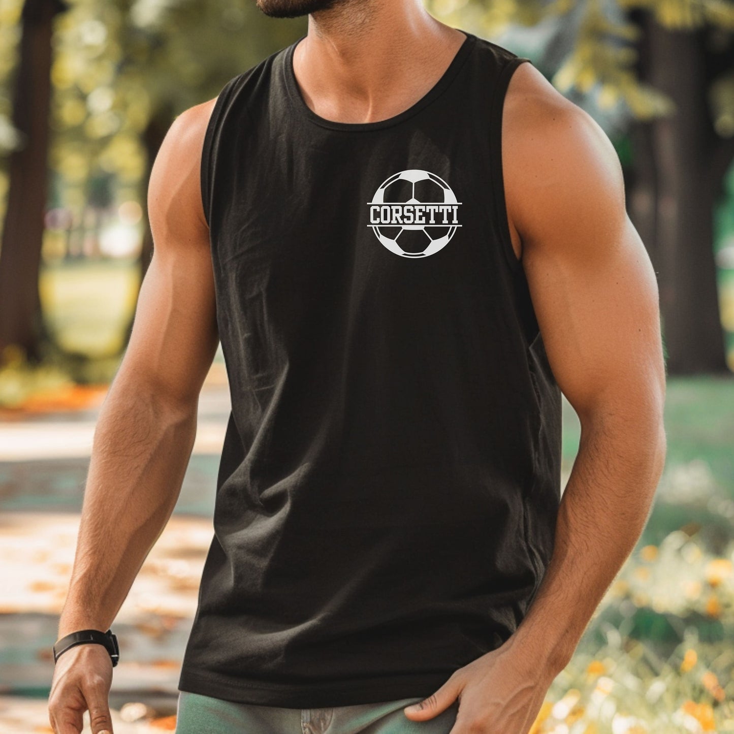Personalized Tank Top, Custom Monogram Muscle Shirt, Embroidered Soccer Tank Top, Girls Soccer Gift, Workout Shirt, Girls Soccer Team Tank,