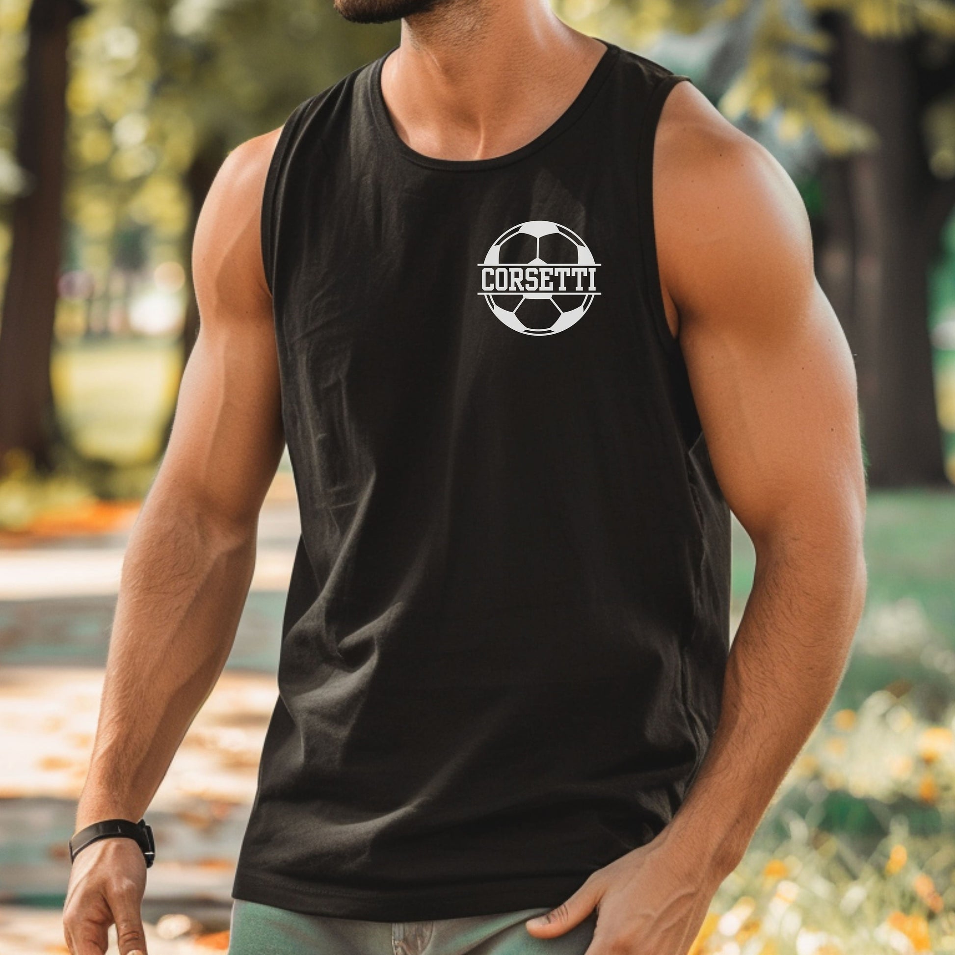 Personalized Tank Top, Custom Monogram Muscle Shirt, Embroidered Soccer Tank Top, Girls Soccer Gift, Workout Shirt, Girls Soccer Team Tank,