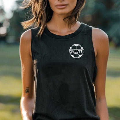 Personalized Tank Top, Custom Monogram Muscle Shirt, Embroidered Soccer Tank Top, Men's Soccer Gift, Workout Shirt, Boys Soccer Team Tank,