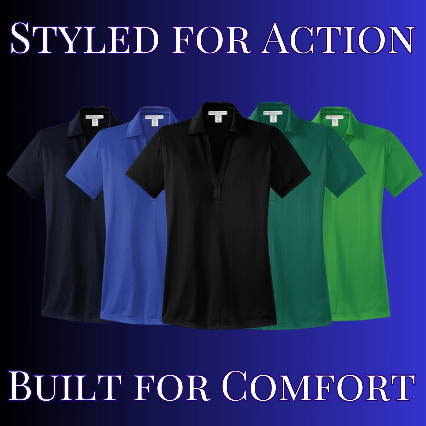 Women's Custom Pickleball Polo, Custom Polo Shirt, Dry Fit, Moisture Wicking, Jacquard Style Polo, Gift for Wife, Pickleball Club, Team Polo