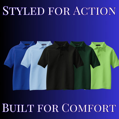 Personalized Youth Golf Polo, Kids Custom Golf Polo, Monogram Sport Polo, Boys Golf Gift, Golf Shirt, Moisture Wicking, Gift for Son, Child