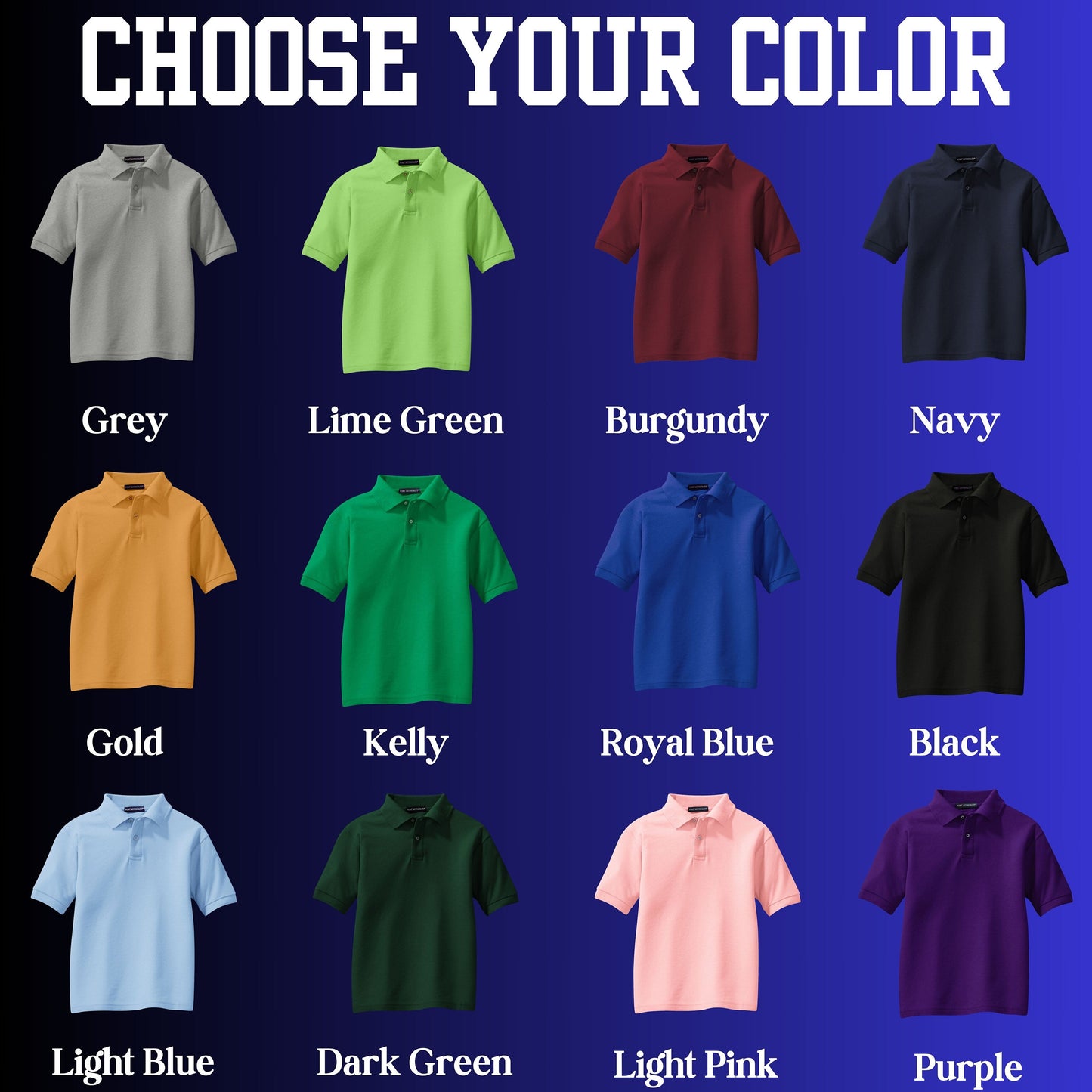 Personalized Youth Football Polo, Kids Custom Football Polo, Monogram Sport Polo, Boys Football Team Polo, Moisture Wicking, Gift for Son
