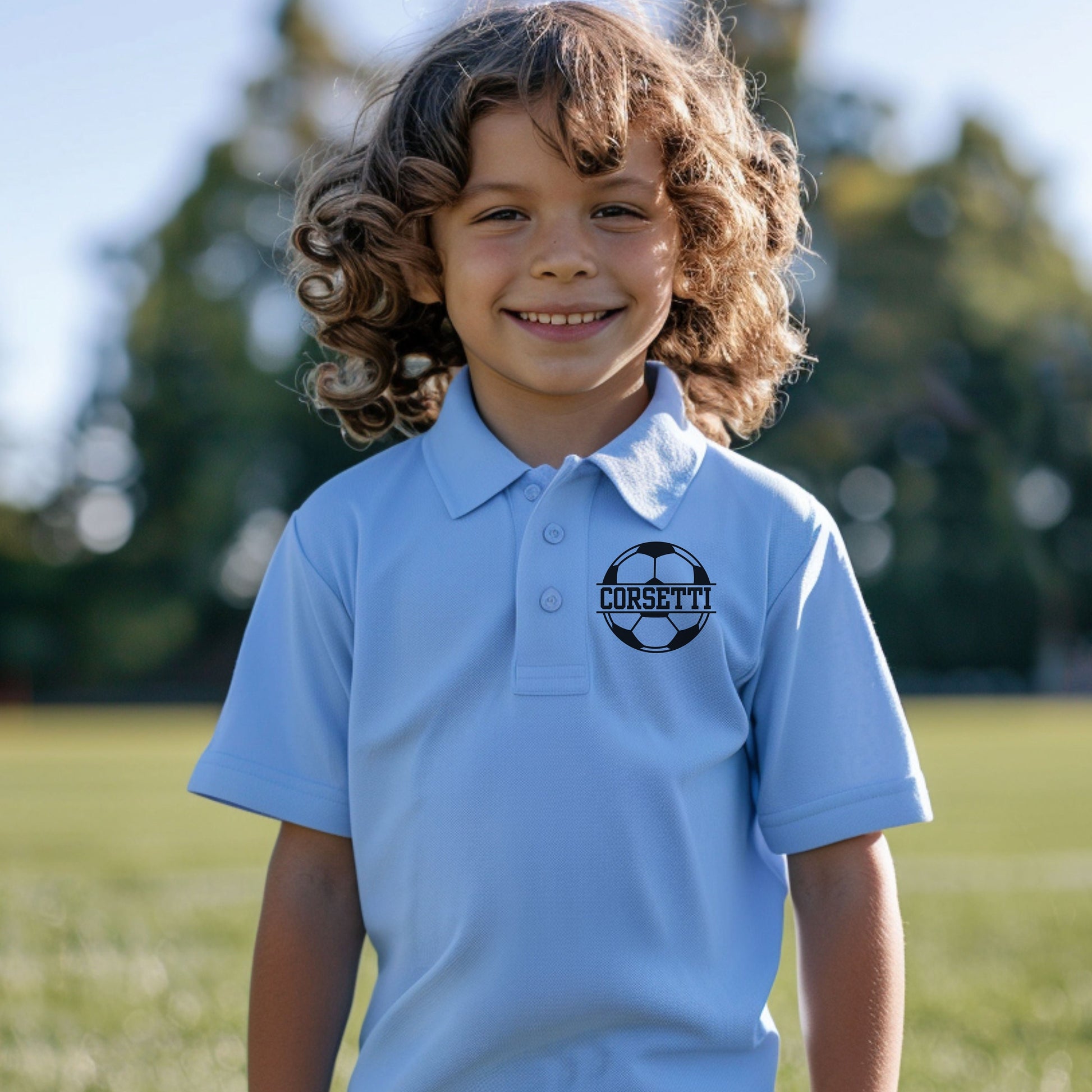 Personalized Youth Soccer Polo, Kids Custom Soccer Polo, Monogram Sport Polo, Girls Soccer Gift, Moisture Wicking, Gift for Son, Soccer Team