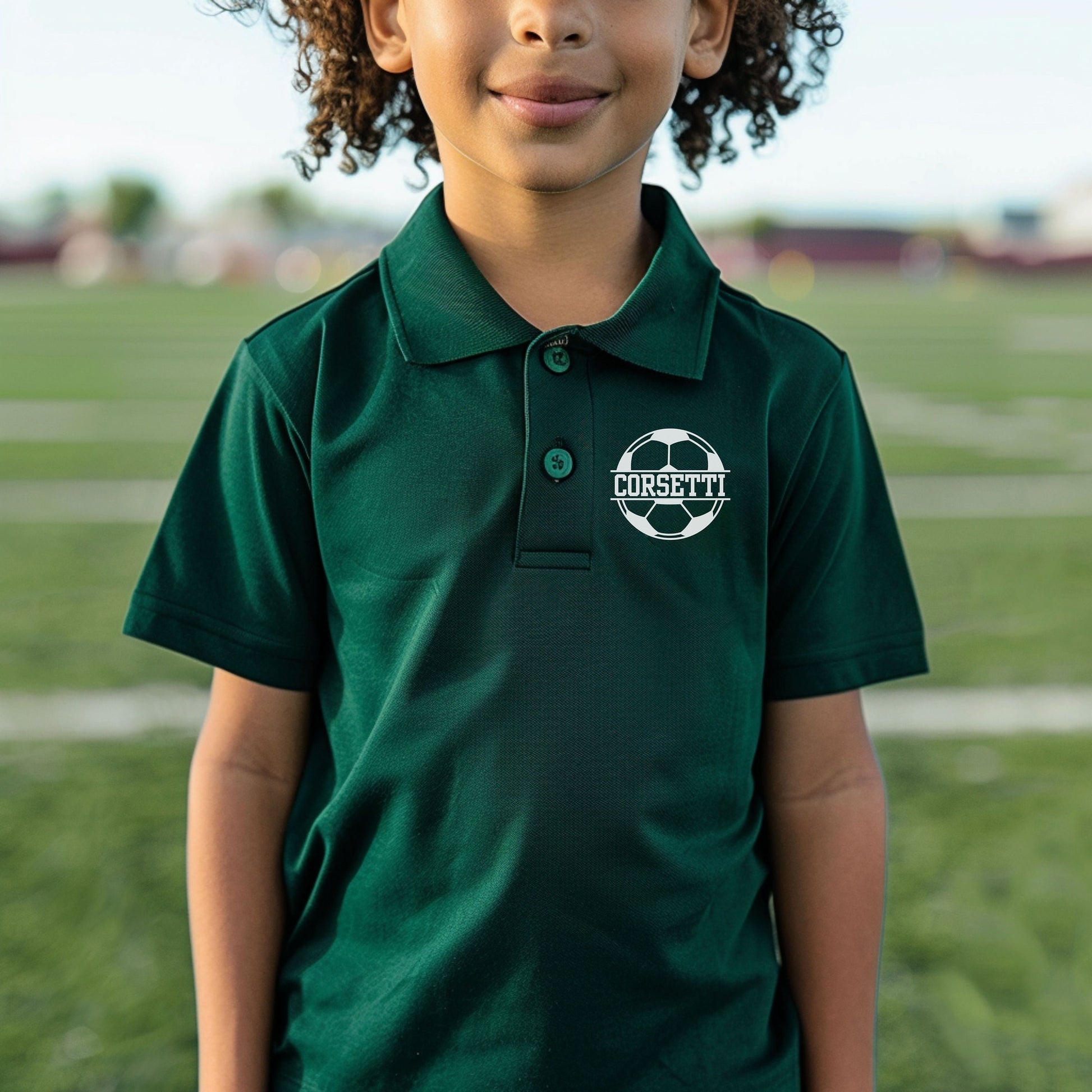 Personalized Youth Soccer Polo, Kids Custom Soccer Polo, Monogram Sport Polo, Girls Soccer Gift, Moisture Wicking, Gift for Son, Soccer Team