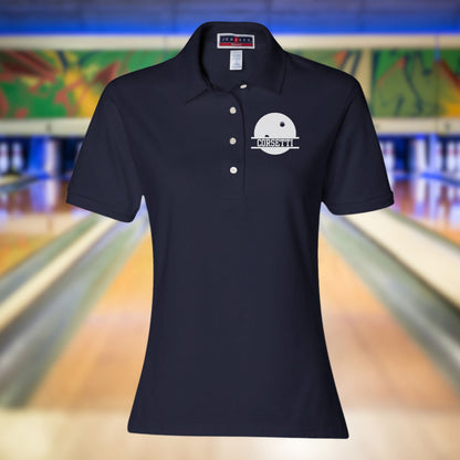 Women's Personalized Bowling Polo, Custom Polo Shirt, Bowling Team Polo, Bowling Coach Gift, Gift for Bowler, Ladys Bowling Polo, Coach Gift