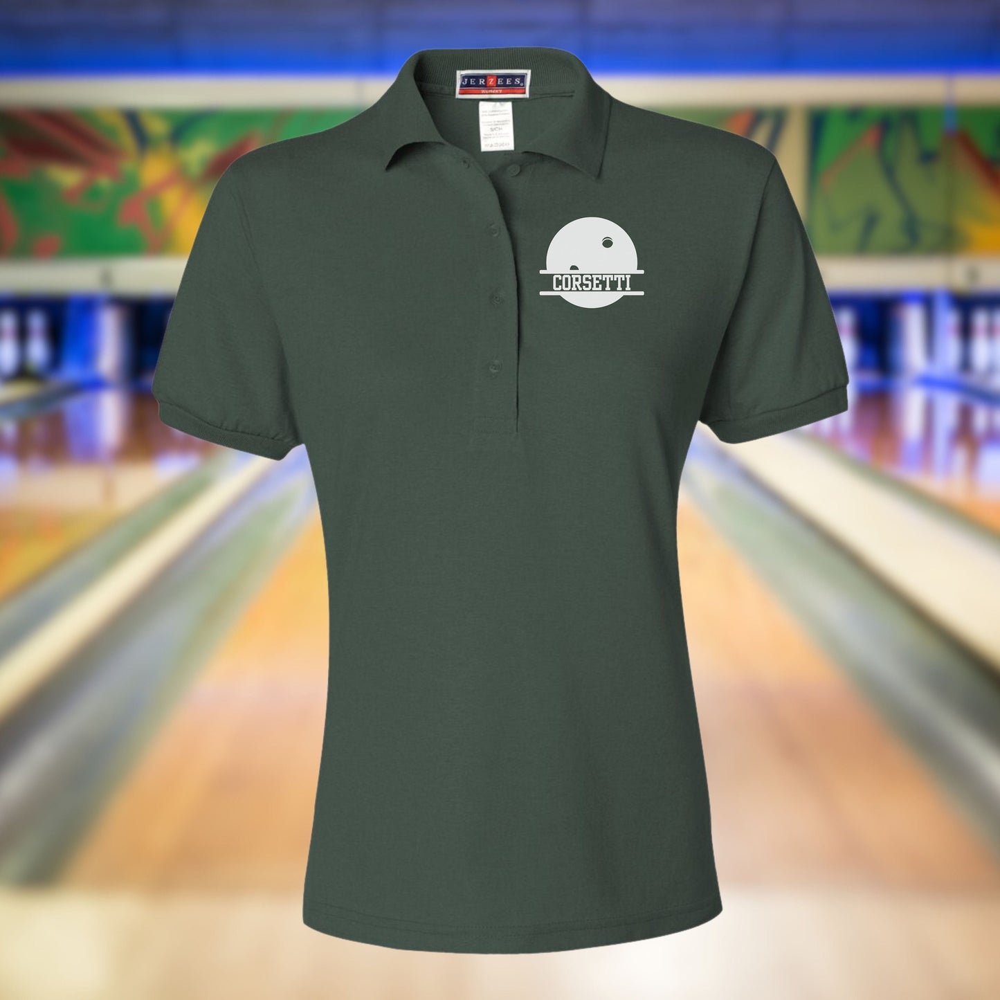 Women's Personalized Bowling Polo, Custom Polo Shirt, Bowling Team Polo, Bowling Coach Gift, Gift for Bowler, Ladys Bowling Polo, Coach Gift