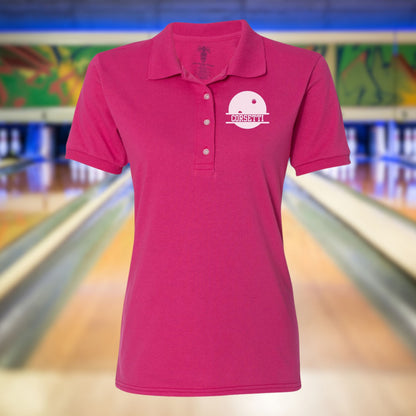 Women's Personalized Bowling Polo, Custom Polo Shirt, Bowling Team Polo, Bowling Coach Gift, Gift for Bowler, Ladys Bowling Polo, Coach Gift