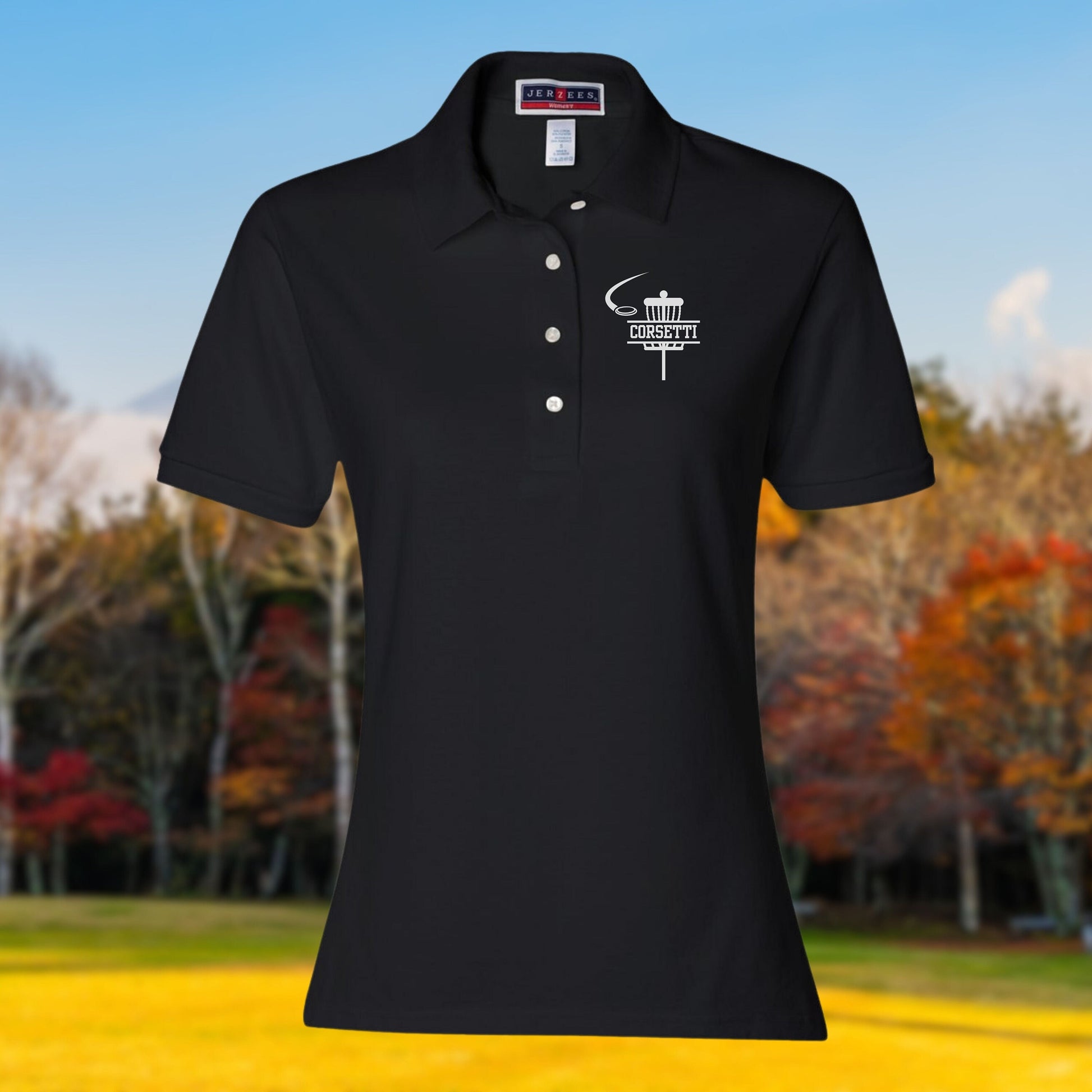 Women's Personalized Disc Golf Polo, Custom Polo Shirt, Women's Disc Golf Gift, Ladies Sport Polo, Disc Golf Club, Custom Logo, Girls Polo