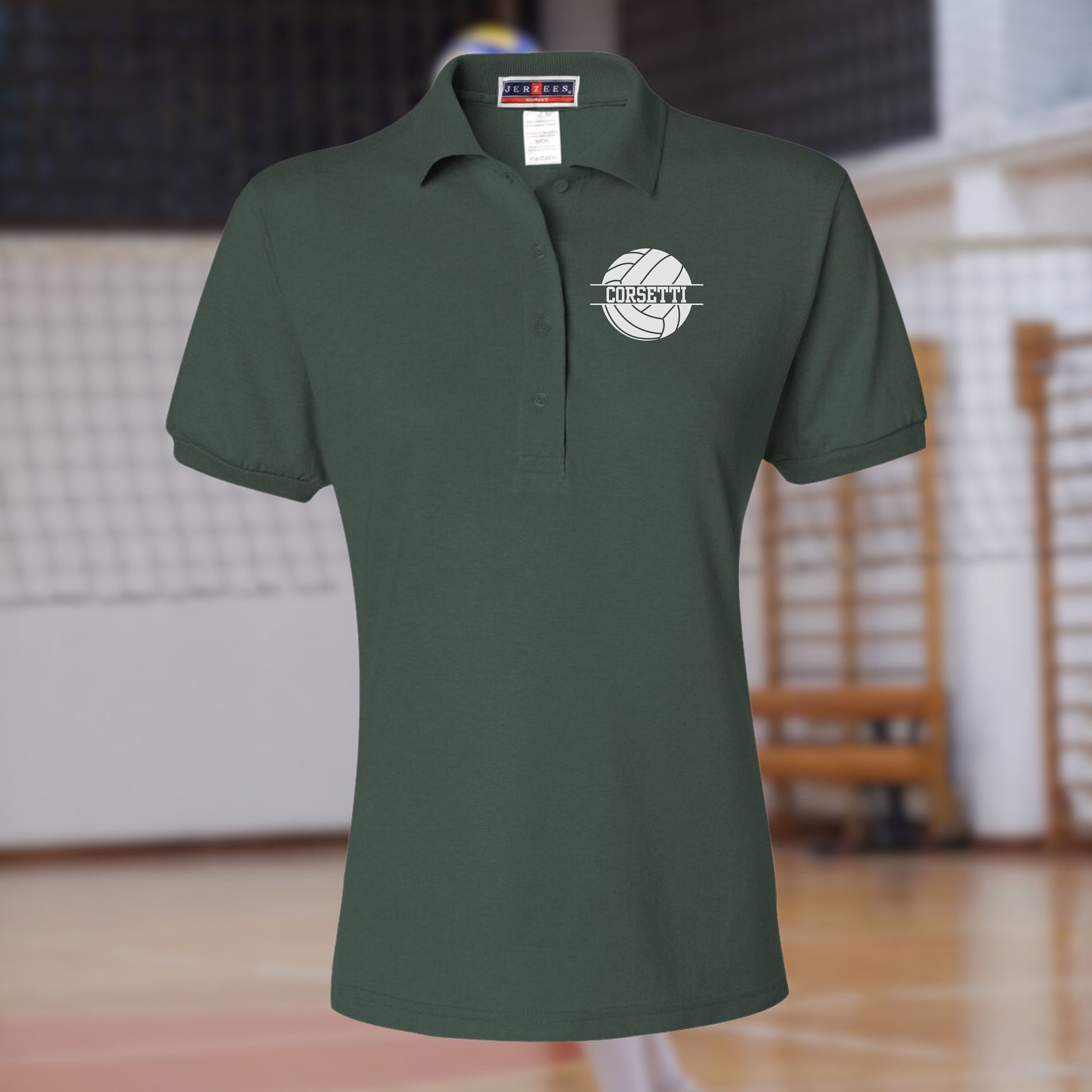 Women's Personalized Volleyball Polo, Custom Polo Shirt, Volleyball Team Polo, Volleyball Coach, Girls Volleyball Polo, Volleyball Gift
