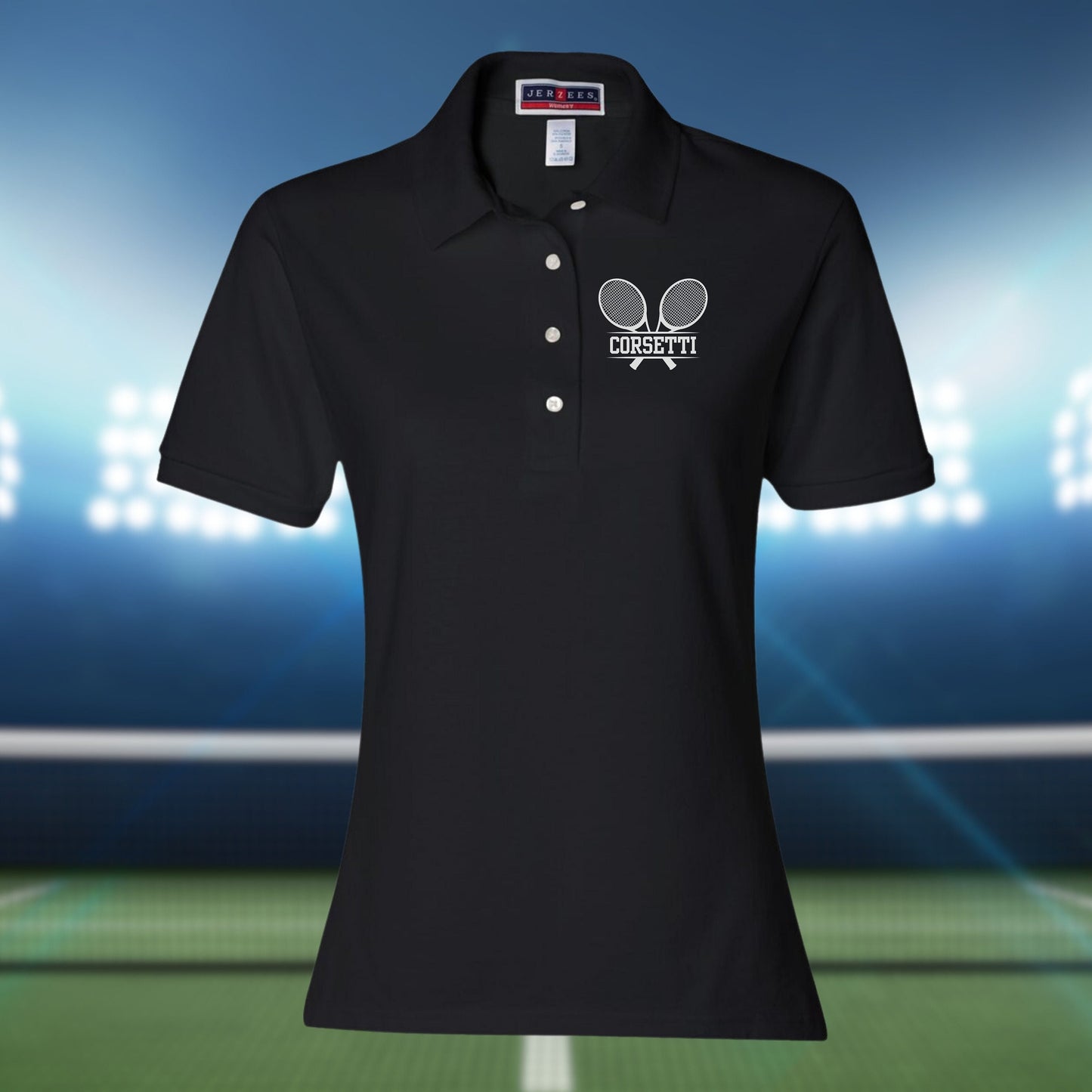 Womens Personalized Tennis Polo, Custom Polo Shirt, Tennis Team Polo, Tennis Coach Gift, Girls Tennis Polo, Tennis Team Gift, Ladies Tennis