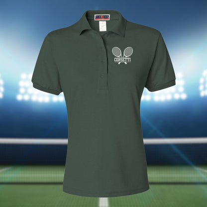 Womens Personalized Tennis Polo, Custom Polo Shirt, Tennis Team Polo, Tennis Coach Gift, Girls Tennis Polo, Tennis Team Gift, Ladies Tennis