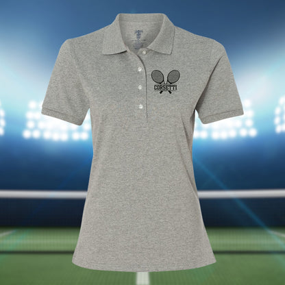Womens Personalized Tennis Polo, Custom Polo Shirt, Tennis Team Polo, Tennis Coach Gift, Girls Tennis Polo, Tennis Team Gift, Ladies Tennis