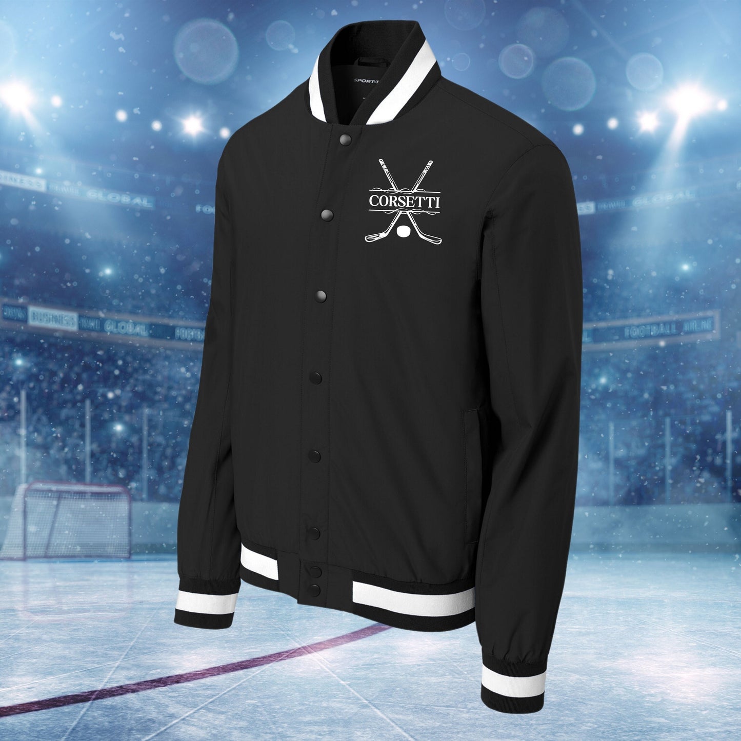 Personalized Varsity Jacket, Custom Sport Sweatshirt, Monogram Logo, Hockey Coach Gift, College Team Gift, Hockey Lover Gift, Gift for Son