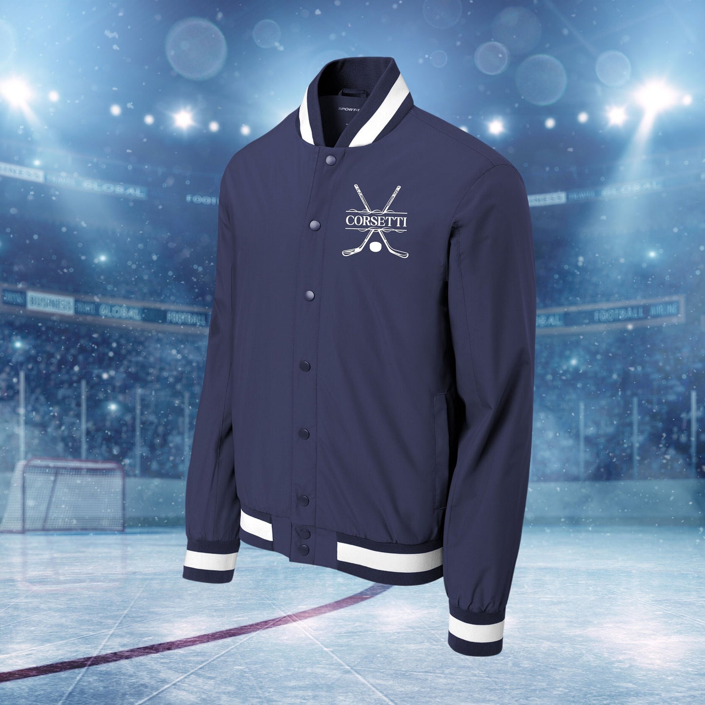 Personalized Varsity Jacket, Custom Sport Sweatshirt, Monogram Logo, Hockey Coach Gift, College Team Gift, Hockey Lover Gift, Gift for Son
