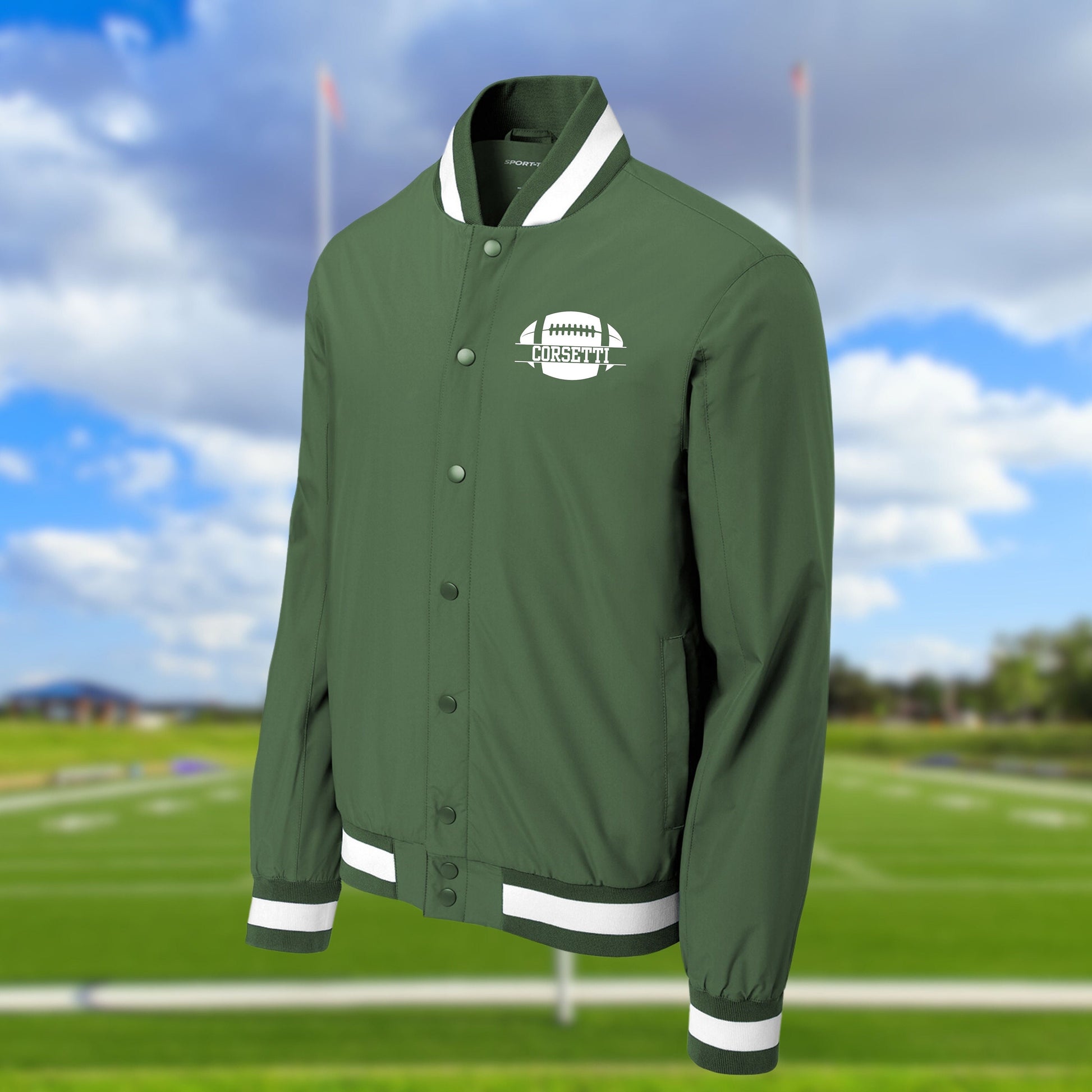 Personalized Varsity Jacket, Custom Sport Sweatshirt, Monogram Logo, Football Coach Gift, College Team Gift, School Sport, Gift for Son