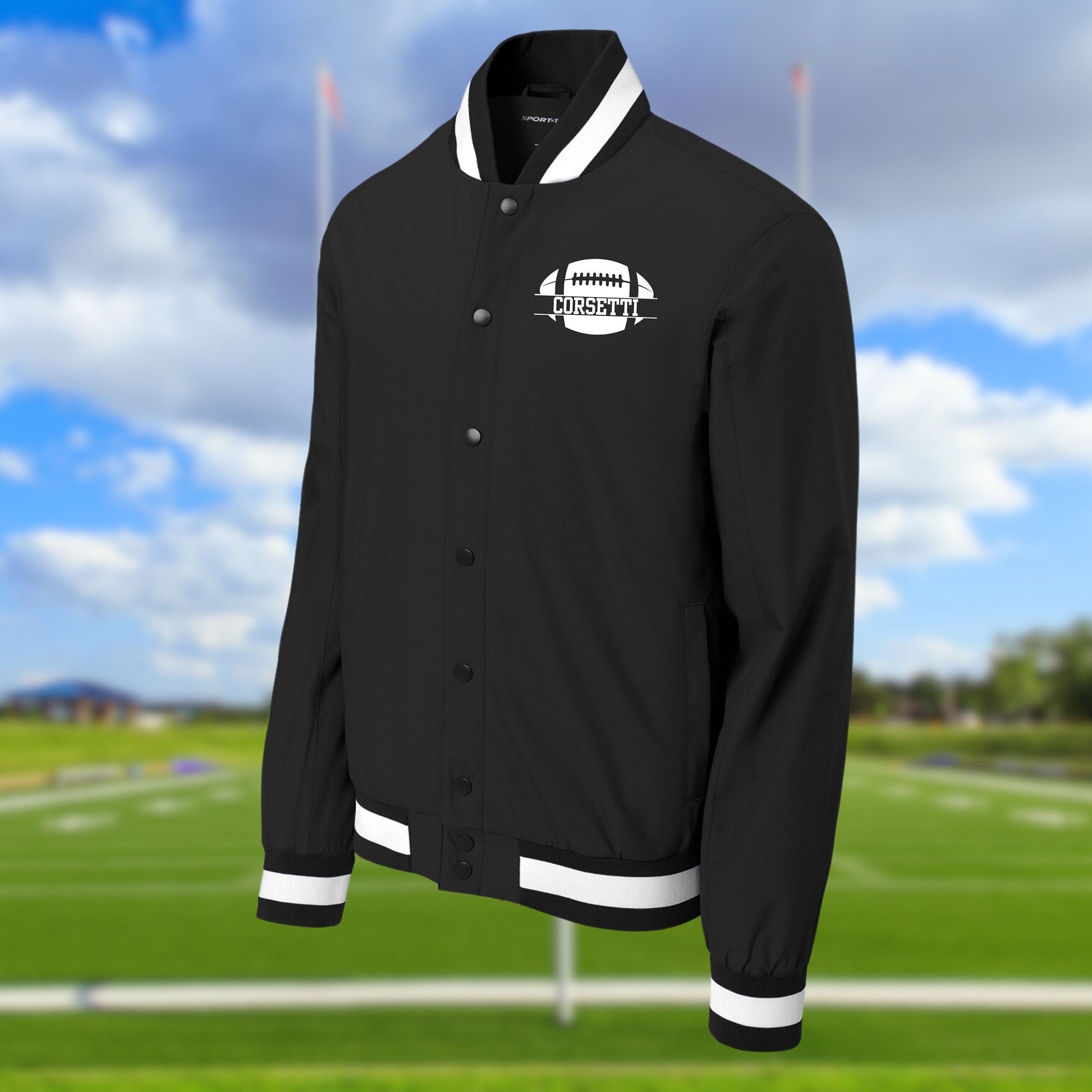 Personalized Varsity Jacket, Custom Sport Sweatshirt, Monogram Logo, Football Coach Gift, College Team Gift, School Sport, Gift for Son