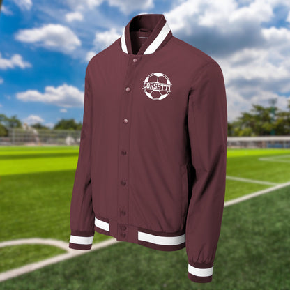 Personalized Varsity Soccer Jacket, Custom Sport Sweatshirt, Monogram Logo, Soccer Coach Gift, College Team Gift, School Sport, Gift for Son
