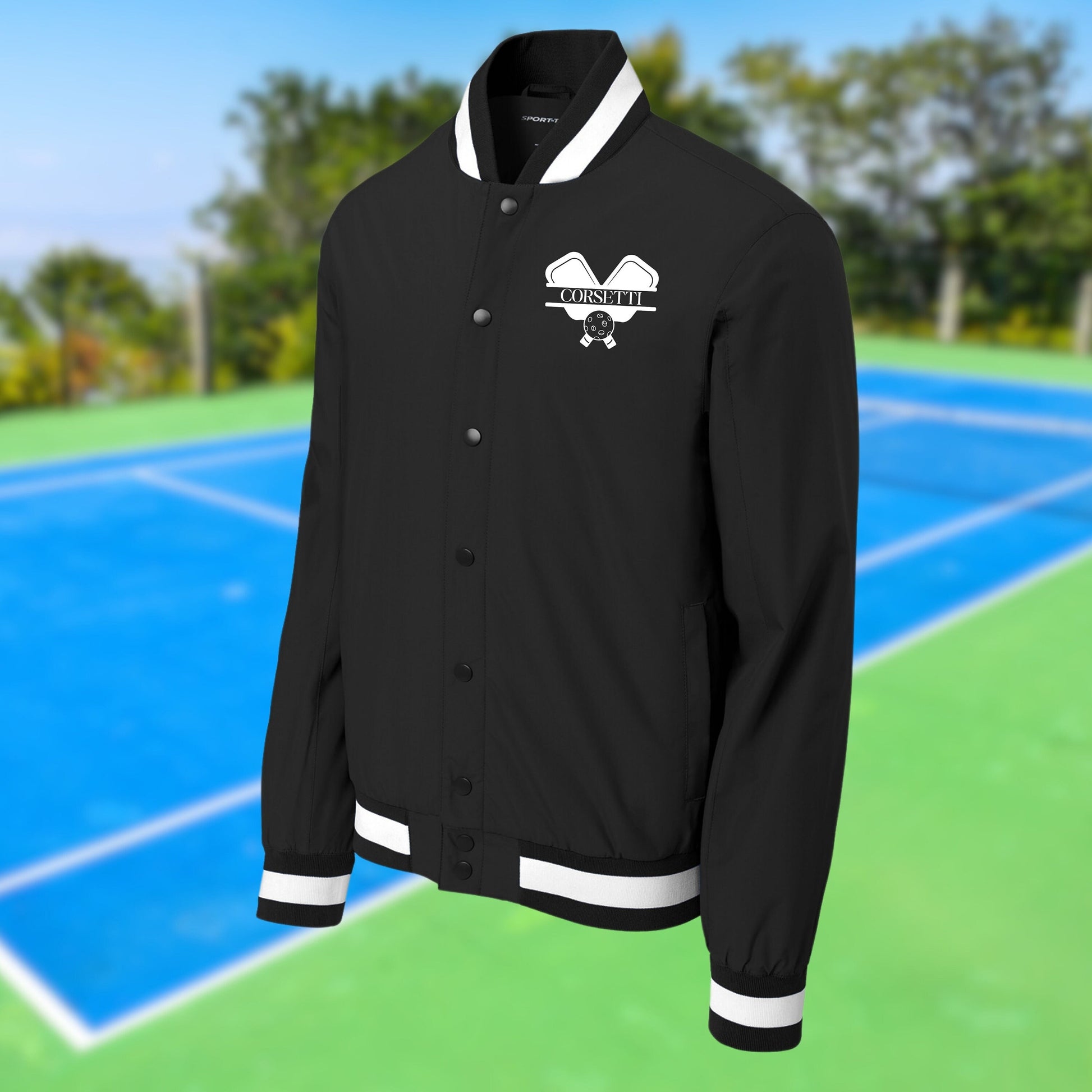 Personalized Varsity Pickleball Jacket, Custom Sport Sweatshirt, Monogram Logo, Pickleball Club Gift, Tournament Gift, Pickleball Lover Gift