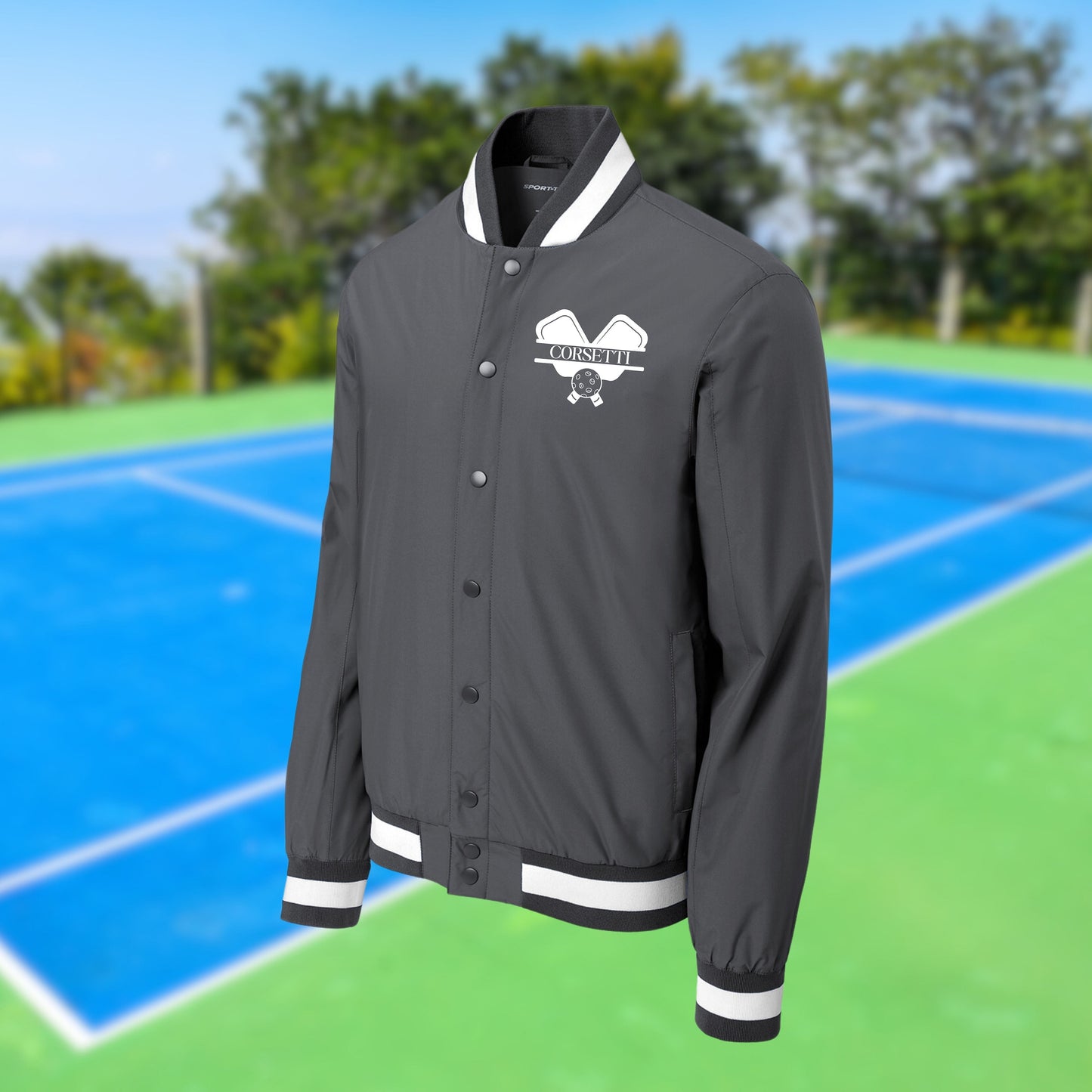 Personalized Varsity Pickleball Jacket, Custom Sport Sweatshirt, Monogram Logo, Pickleball Club Gift, Tournament Gift, Pickleball Lover Gift