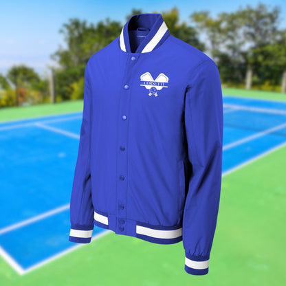Personalized Varsity Pickleball Jacket, Custom Sport Sweatshirt, Monogram Logo, Pickleball Club Gift, Tournament Gift, Pickleball Lover Gift