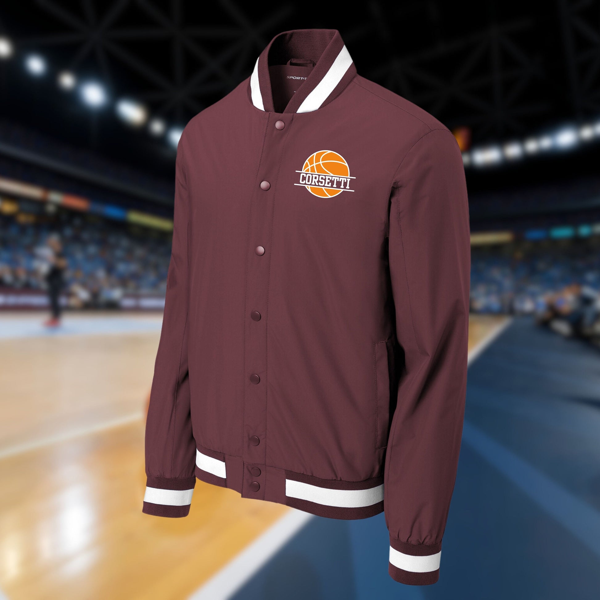 Personalized Varsity Jacket, Custom Sport Sweatshirt, Monogram Logo, Basketball Coach Gift, College Team Gift, School Sport, Gift for Son