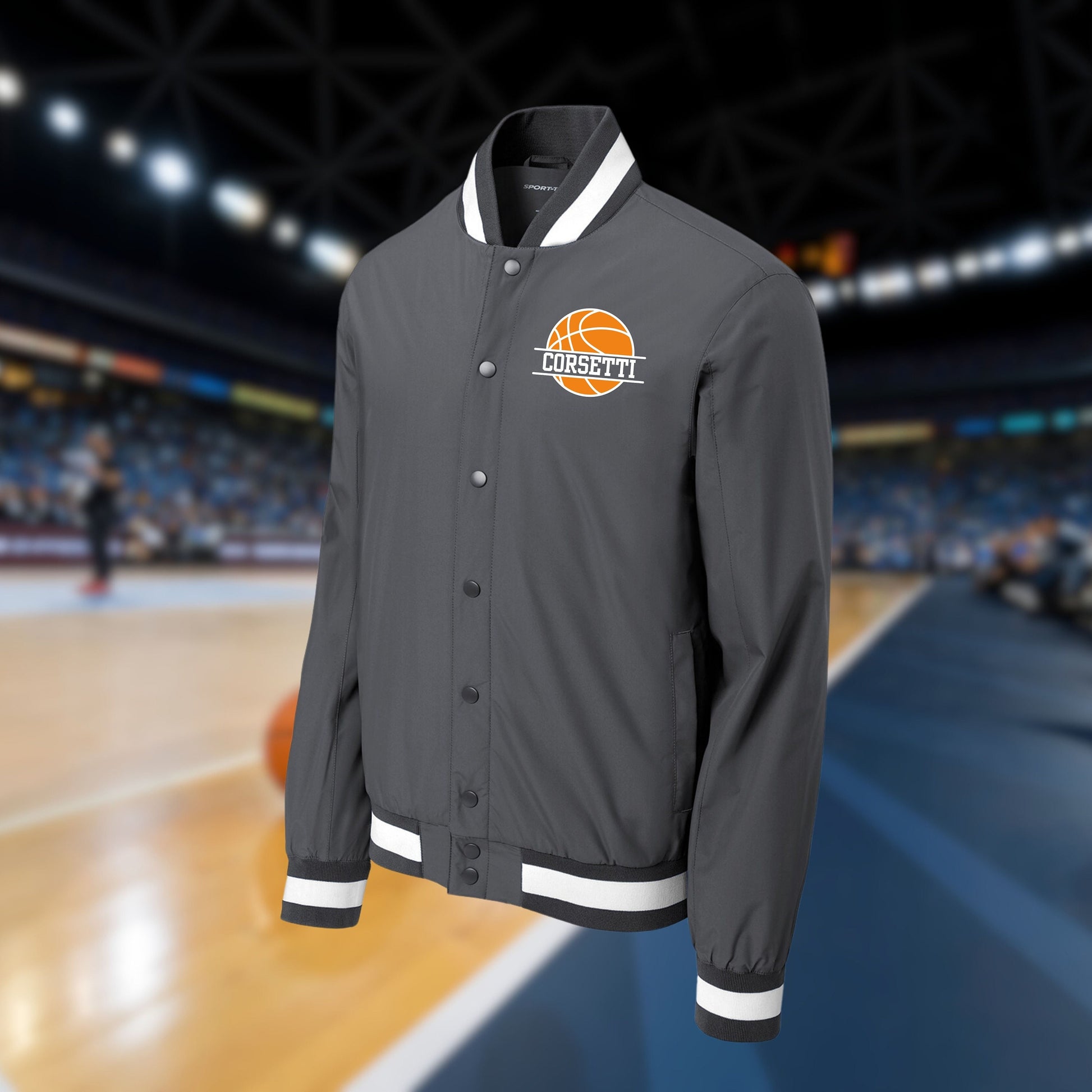 Personalized Varsity Jacket, Custom Sport Sweatshirt, Monogram Logo, Basketball Coach Gift, College Team Gift, School Sport, Gift for Son