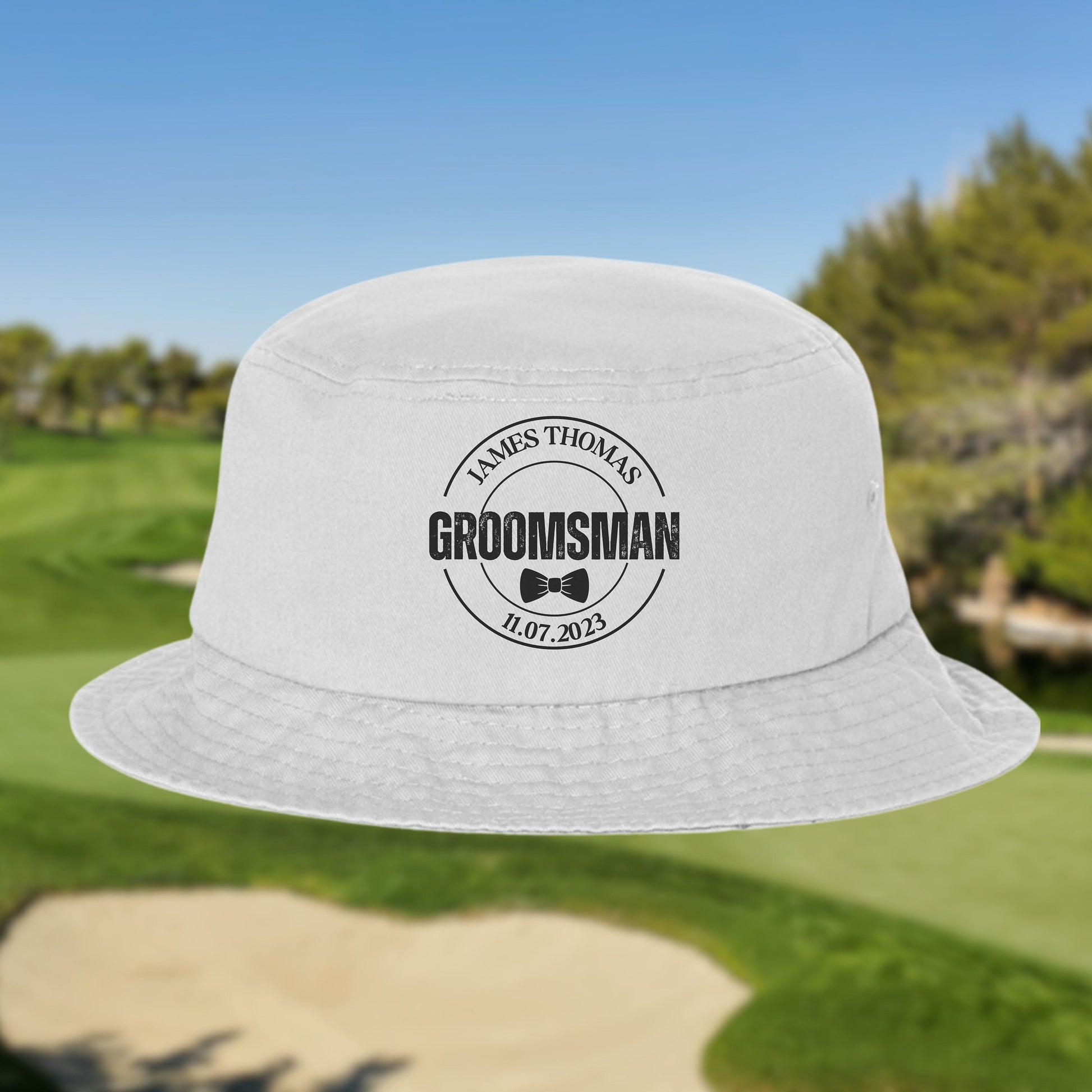 Personalized Wedding Bucket Hat, Custom Bucket Hat, Custom Logo Hat, Bachelor Party Gift, Groomsman Gift, Best Man Proposal, Groom Gift