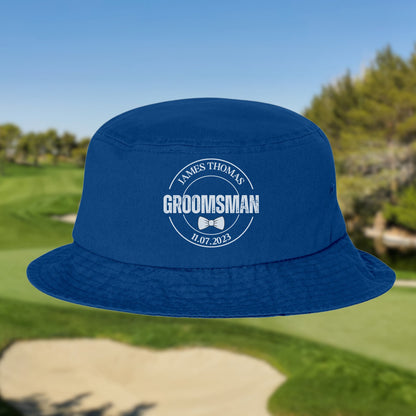 Personalized Wedding Bucket Hat, Custom Bucket Hat, Custom Logo Hat, Bachelor Party Gift, Groomsman Gift, Best Man Proposal, Groom Gift