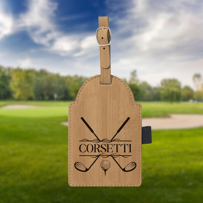 Personalized golf Bag Tag, Laser Engraved Custom Bag Tag, Golf Club Bag Tag, Golf Gifts for Men, Golf Tournament Gift, Golf Accessories