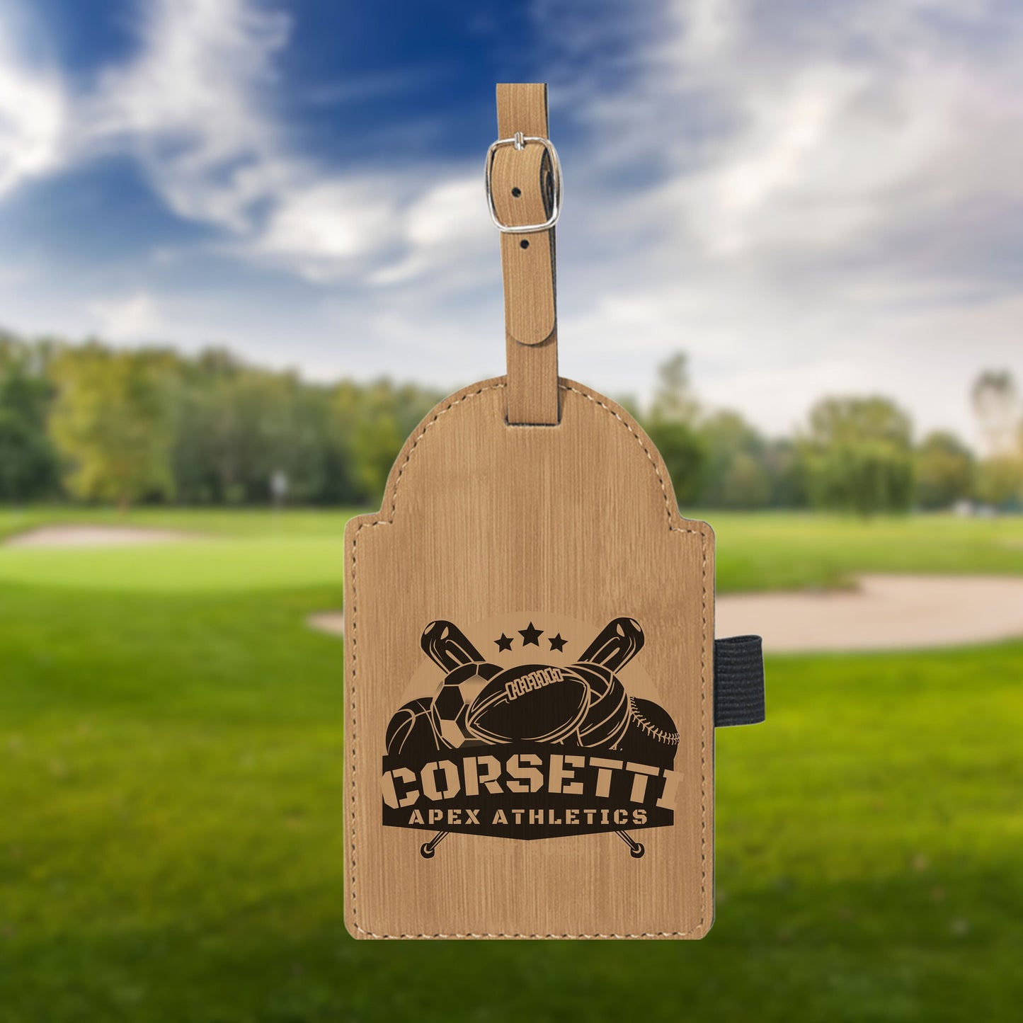 Personalized Golf Bag Tag, Laser Engraved Custom Bag Tag, Golf Club Bag Tag, Golf Gifts for Men, Custom Logo Tag, Bag Tag Business Gift