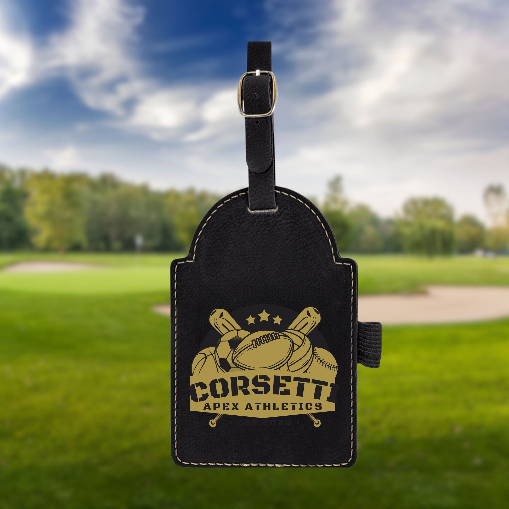 Personalized Golf Bag Tag, Laser Engraved Custom Bag Tag, Golf Club Bag Tag, Golf Gifts for Men, Custom Logo Tag, Bag Tag Business Gift