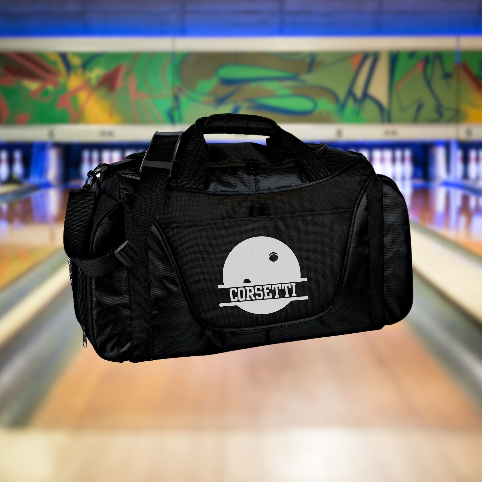 Personalized Bowling Duffel Bag, Custom Sport Bag, Monogram Travel Bag, Athletic Shoulder Bag, Bowling Coach Gift, Bowling Player Bag