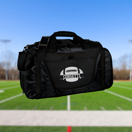 Personalized Football Duffel Bag, Custom Sport Bag, Monogram Travel Bag, Athletic Shoulder Bag, Football Coach Gift, Football Player Bag