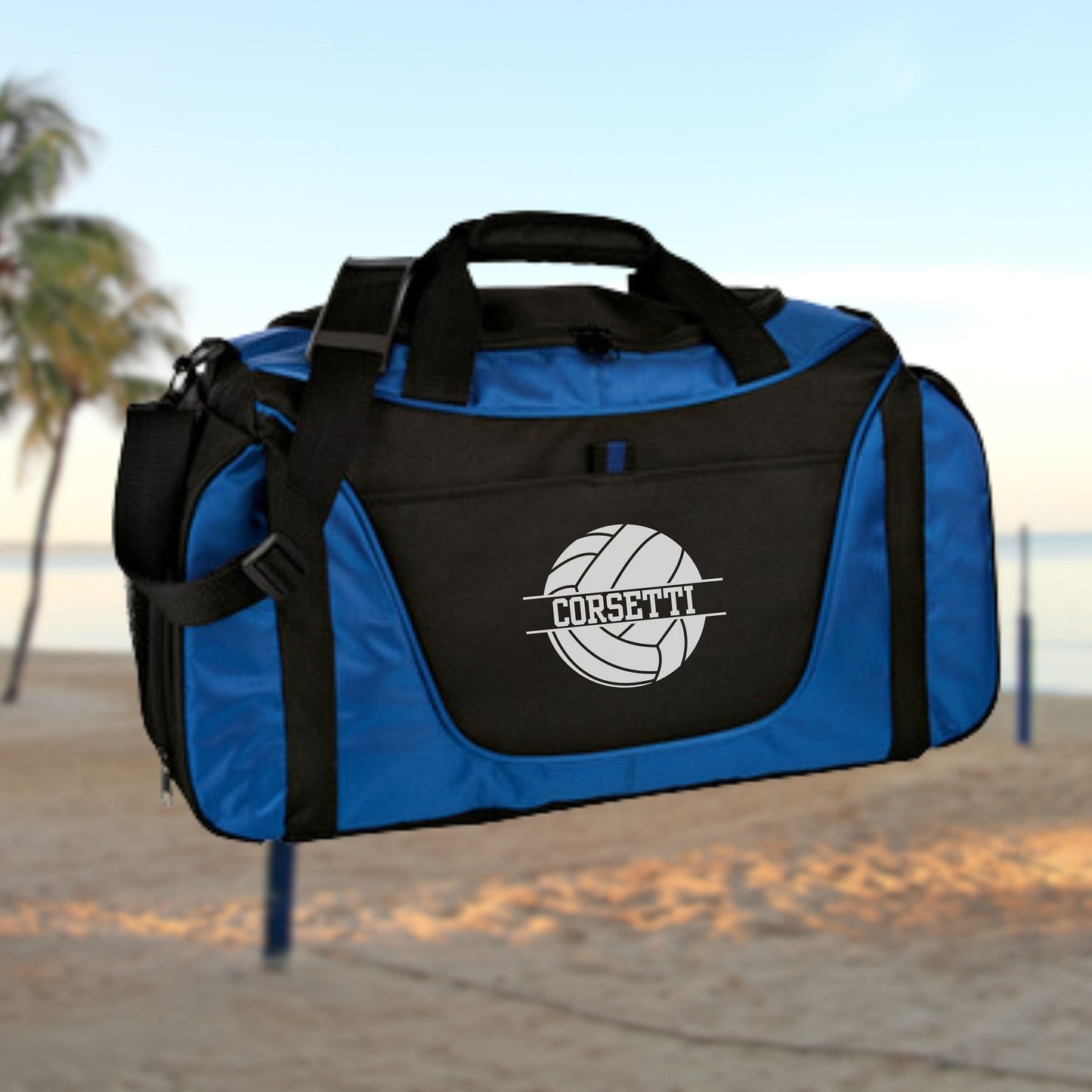 Personalized Volleyball Duffel Bag, Custom Sport Bag, Monogram Travel Bag, Athletic Shoulder Bag, Volleyball Coach Gift, Equipment Bag