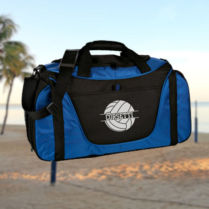 Personalized Volleyball Duffel Bag, Custom Sport Bag, Monogram Travel Bag, Athletic Shoulder Bag, Volleyball Coach Gift, Equipment Bag