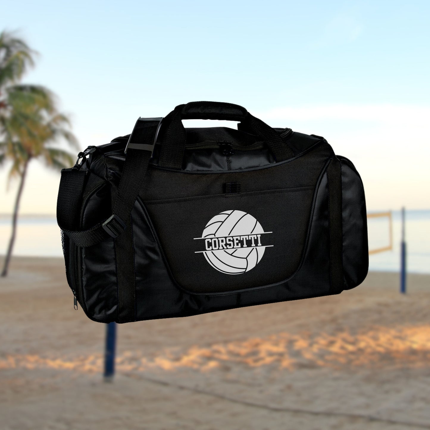 Personalized Volleyball Duffel Bag, Custom Sport Bag, Monogram Travel Bag, Athletic Shoulder Bag, Volleyball Coach Gift, Equipment Bag