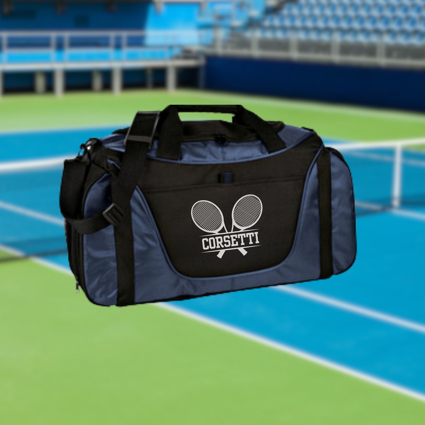 Personalized Tennis Duffel Bag, Custom Sport Bag, Monogram Travel Bag, Athletic Shoulder Bag, Tennis Coach Gift, Tennis Player Bag, Team Bag