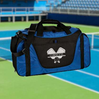 Personalized Pickleball Duffel Bag, Custom Sport Bag, Monogram Travel Bag, Athletic Shoulder Bag, Pickleball Player Bag, Team Club Bag