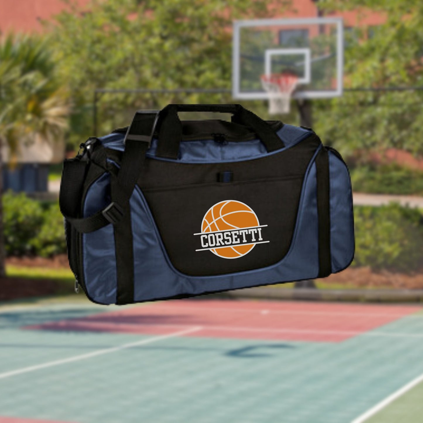 Personalized Basketball Duffel Bag, Custom Sport Bag, Monogram Travel Bag, Athletic Shoulder Bag, Basketball Coach Gift, BBall Equipment Bag