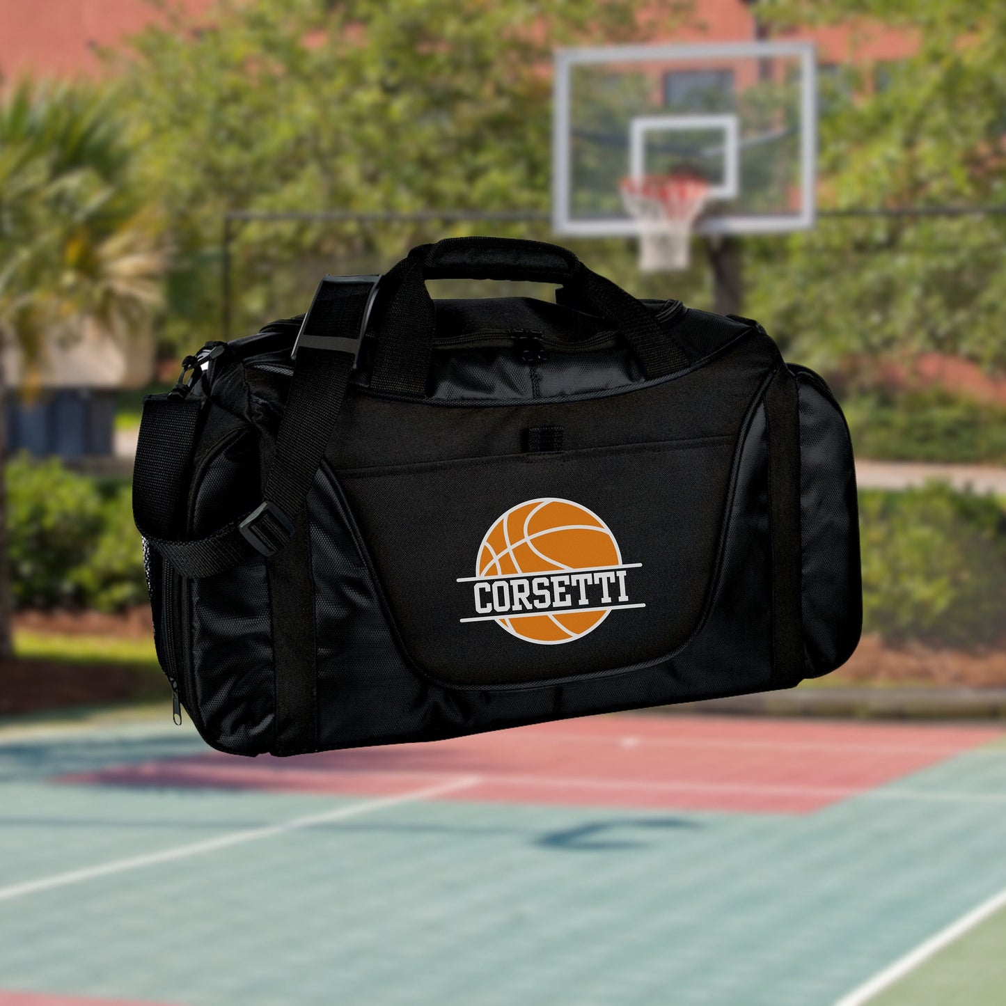 Personalized Basketball Duffel Bag, Custom Sport Bag, Monogram Travel Bag, Athletic Shoulder Bag, Basketball Coach Gift, BBall Equipment Bag