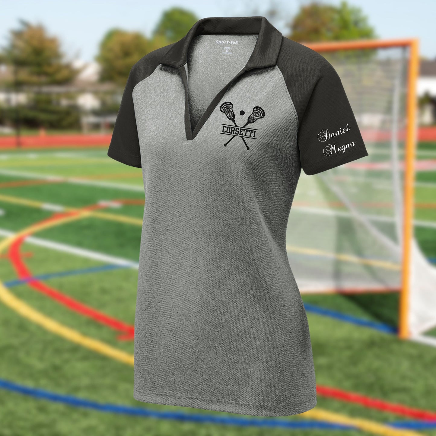 Personalized Lacrosse Polo, Custom Lax Polo, Monogram Sport Polo, Women's Lacrosse Gift, Lacrosse Team Gift, Lacrosse Coach Gift, Lax Player